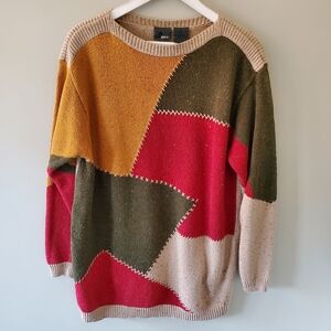 Liz Wear M Vintage 90s Oversized Southwestern Cottagecore Cabincore Knit Sweater